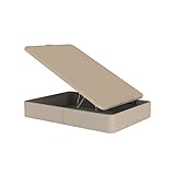 TOPDORMITORIOS - Canapé abatible de Polipiel - Cajón de Gran Capacidad - Tapa 3D - Montaje y Subida gratuitos - Tela...