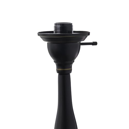 Elegant Designs Lâmpada de chão LF2003-RBA 2 luzes mãe filha com cúpula de vidro mármore âmbar, bron