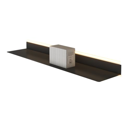 Cloison de mots créative étagères décoratives éclairées étagère murale noire 150cm