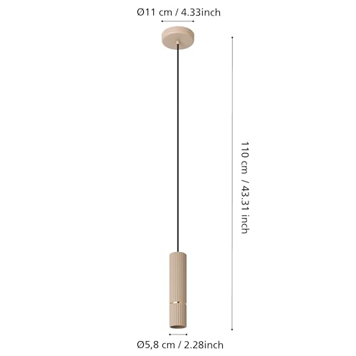 Lámpara de techo colgante para mesa de comedor Eglo Caminia bombilla LED GU10 blanca cálida 6