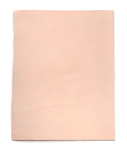 Premium Natural Vegetable Tanned Tooling Leather 3-4 oz (1.2–1.6mm) Pre-Cut Full Grain Grade A Cowhide for DIY Projects, Stamping, Carving, Dyeing, Molding