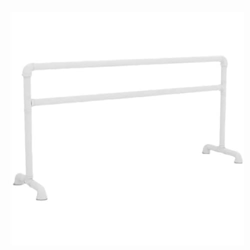 Barre de ballet double portable stable et détachable blanche 150 cm - 2