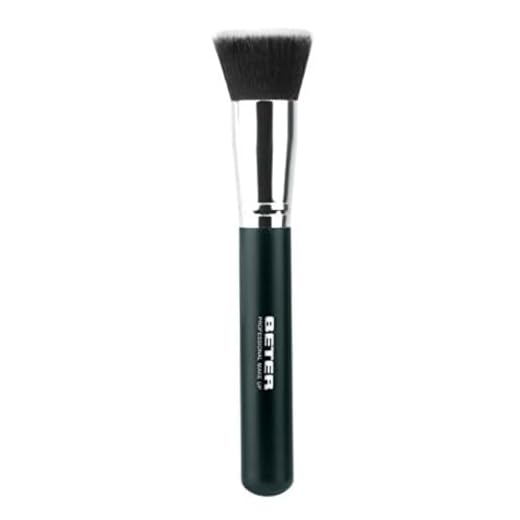 Beter – Brocha plana kabuki base de maquillaje fluido, pelo sintético, cruelty free, profesional makeup, ideal para tu estuche de brochas de maquillaje