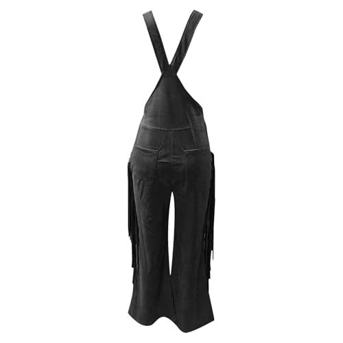Overol de gamuza con flecos para mujer HUIFUAO estilo vaquera 3