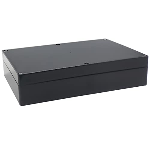 Image of Watertight Junction Box, IP67 Waterproof Project Box Durable ABS Plastic Electronic Enclosure Case for DIY Electrical Project Black 10.35 inch x 7.17 inch x 2.36 inch(263 x 182 x 60 mm)