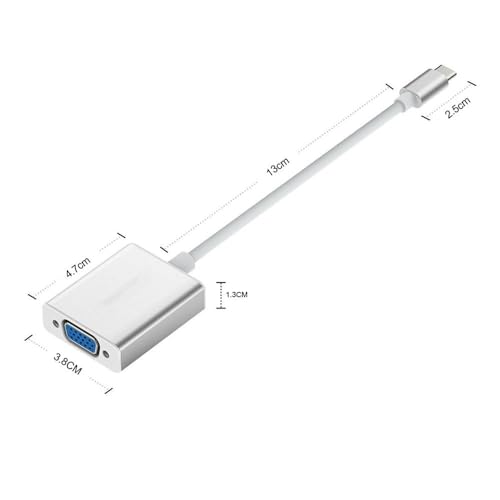 Image of FORIDA USB C to VGA Adapter, USB 3.1 Type-C Male to VGA Female Converter, 1080P Full HD, Compatible with MacBook, Chromebook, Dell, HP, Thunderbolt 3 /4, Projector & Monitor
