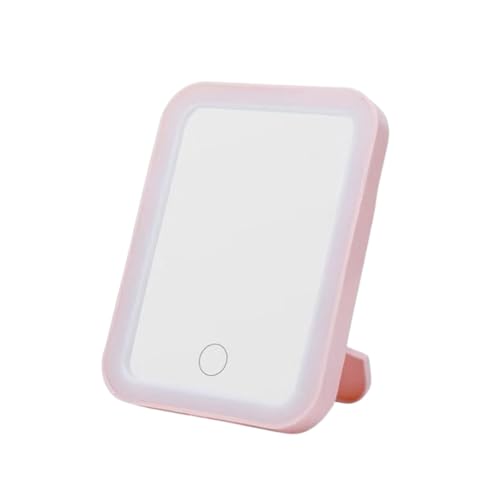 Espelho Maquiagem Com Touch E Borda Luz De Led Mesa Espelho Facial Portátil (Rosa) Espelho Maquiagem Com Touch E Borda Luz De Led Mesa Espelho Facial Portátil (Rosa)