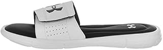 Under Armour Men's Ignite V Slide Sandal, White (100)/Black, 11