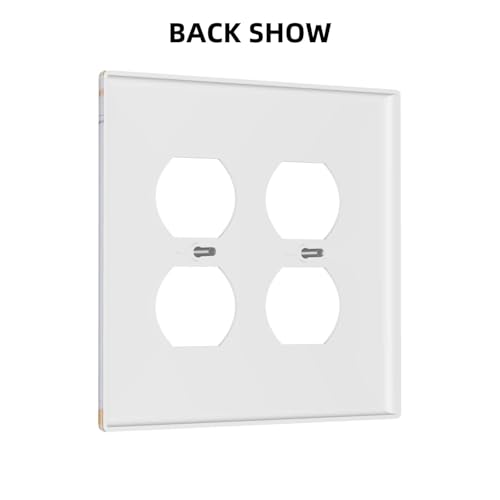 Decorative Outlet Covers Modern Ink Blue Green Marble Texure 2 Gang Outlet Cover Wall Plate Double Duplex Light Switch Cover Plate Switch Plate Covers for Kitchen Home Decor