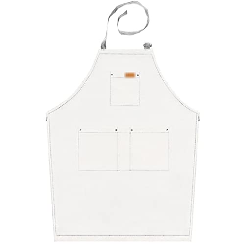 Tabliers de serveur Tablier de barista Tabliers de cuisine for cuisson, hommes et femmes Chefs ou serveurs Tabliers à bretelles Tabliers à sangle réglable Convient au barbecue Cuisine coiffeuse Tablie