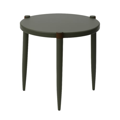 Image of Leick Home Redonda Bay Round End Table, Urbane Bronze