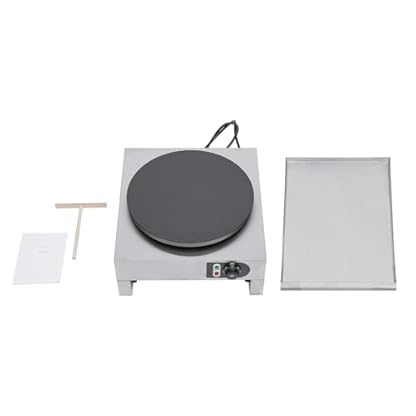 3KW Crêpes Maker 50-300℃ Antihaftbeschichtet Pfannkuchen Maker Guss Kupfer Elektrische Heizplatte Herausziehbares Fach für Cafés, Restaurants und Snack Trolleys – Bild 8