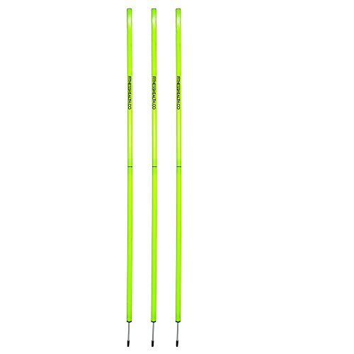 Pali da slalom per allenamento velocità, 1,5 m, set di 3 paletti per prove di agilità, allenamento multi-sport (calcio, Rugby, hockey e sci)