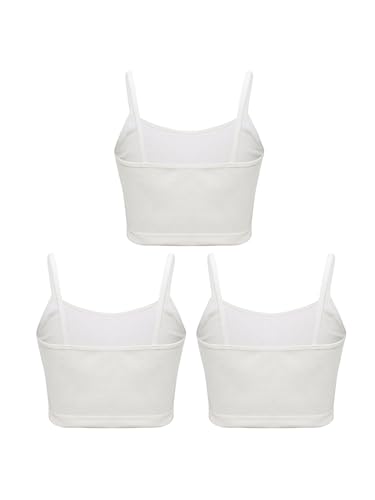 3pcs Kids Girls Crop Bra Dance Tops Yoga Gym Training Bras Ribbed Camisole Vest Gym Fitness Sport Top Underwear3
