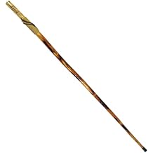 SE Survivor Series 55" Hand Carved Wolf Hiking Stick, Weatherproof, Rope Wrapped, Metal Tip - WS626-55RW
