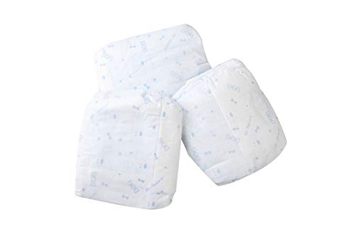 Image of All-Absorb Disposable Female Dog Diapers, White and Blue, X-Large (Pack of 2)