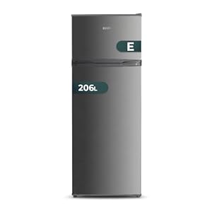 SVAN Frigorífico Inox 2 Puertas, OF1455EI00, Capacidad 200 Litros, Tecnología Cíclica, Ventilación Estática, Bajo Nivel Sonoro, Puerta Única Dirección, Apertura Tipo Uñero, Clasificación Energética E