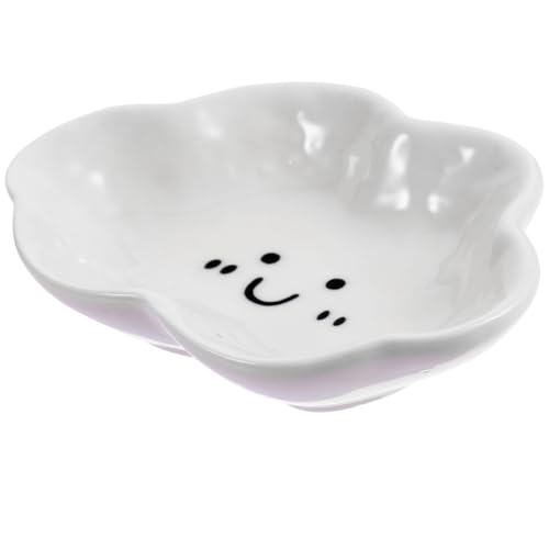 MAGICLULU Clouds Sauce Dipping Bowl Dipping Bowls Dipping Sauce Dish Small Serving Platter Olive Oil Dipping Dishes Table Decor Tray Fondue Plates Sushi Ceramics Dip Cups White Household