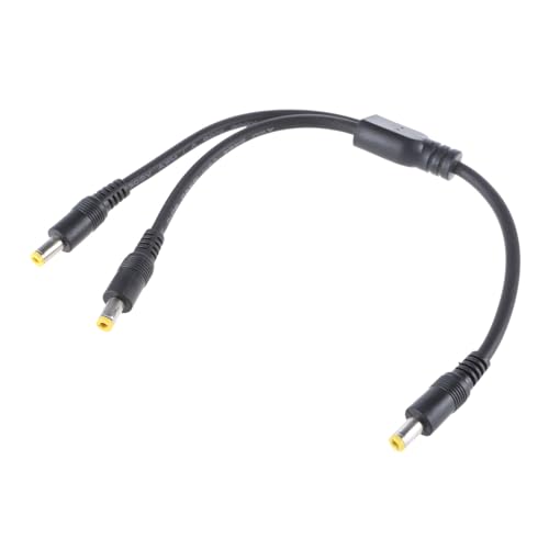 HapGlan DC5521/DC5525 Power Cable 5.5x2.5mm/5.5x2.1mm Connector Wire Line 1 to 2 Splitter Cord for Security Cameras Fan