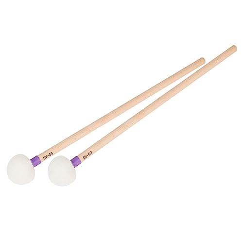 2 Baquetas de Tambor con Mango de Madera y Cabeza de Fieltro miniatura 1