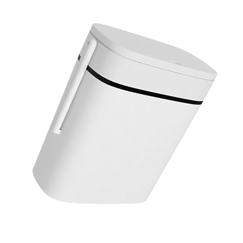 Xinsheinelry Thin 14L Bathroom Wastebasket Trash Can with Toilet Brush Holder &Versatility Garbage Bin for Any Décoration