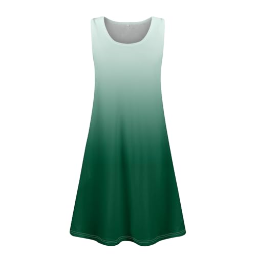 FlekmanArt Women's Summer Sleeveless Printed Mini Tank Dress with Pockets