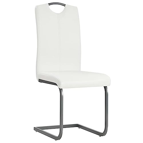 Sinkzol Juego de 4 sillas de comedor de piel sintética con acolchado, estructura de acero, reposabrazos ergonómicos, asiento de 42,5 cm, cómoda silla de cocina para comedor y salón