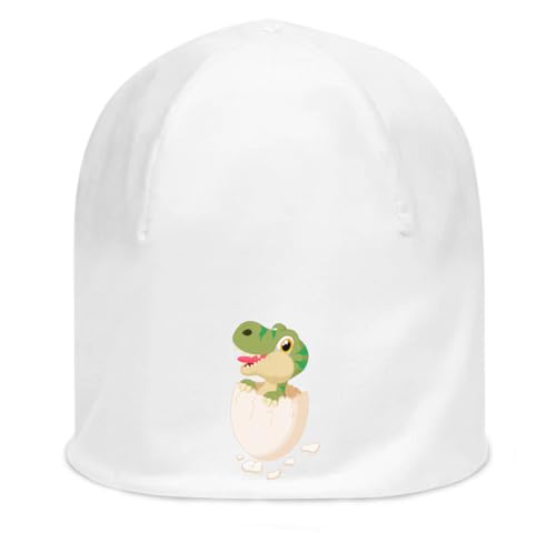 Œuf de dinosaure art t-shirt blanc en coton fin extensible et unisexe