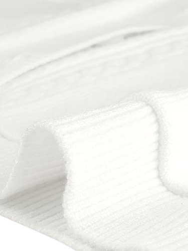 Agnes Orinda Plus Size Cable Knit Sweater Vest For Women Button Sleeveless Pocket Cardigan Vests Outwear 1X White #TOP4