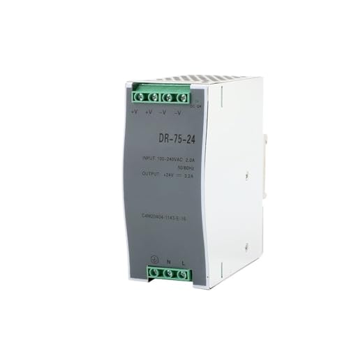 Alimentation rail DIN DR-75-24 résoud les variations de tension 24V 3.2A 75W CA/CC