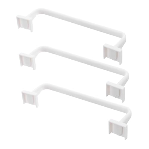 Operitacx 3 Pezzi Porta Asciugamani Plastica Bianca Mensola Bagno senza Foratura Supporto per Cucina e Resistente e Facile da Installare