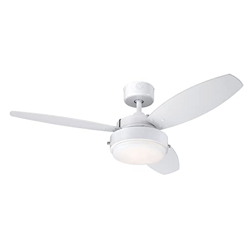 Ventilador de techo Westinghouse blanco ideal para dormitorios