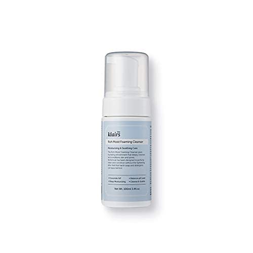 Dearklairs] Rich Moist Foaming Cleanser, Hypoallergenic Face Wash, For Sensitive Skin, 100Ml, 3.38Oz #TOP1
