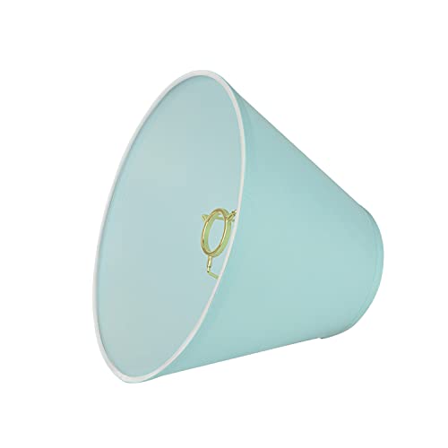 Image of Aspen Creative 58927 Transitional Hardback Empire Shape UNO Construction Lamp Shade in Aquamarine, 10 inch Wide (5 inch x 10 inch x 8 inch)