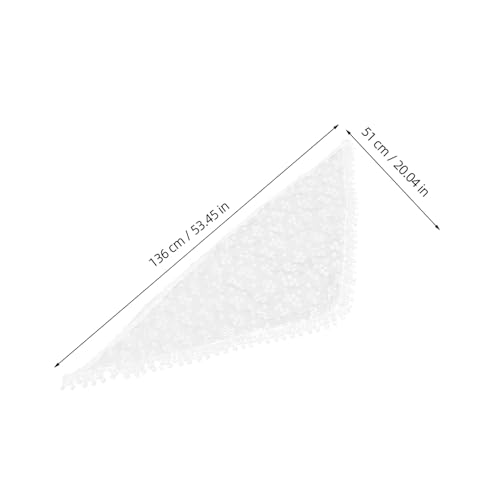 BESPORTBLE Lace Scarf for Women Catholic Design Triangle Shawl with Embroidered Flowers Polyester Head Wrap2