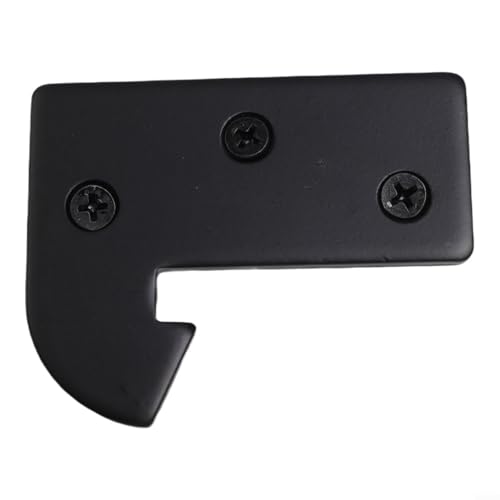 Verrou de porte de grange double face en aluminium noir avec vis - 3