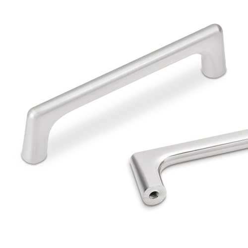 10 Pack 3-3/4 Inch(96mm) Brushed Satin Nickel Kitchen Cabinet Handles Cabinet Pulls Sliver Drawer Pulls Kitchen Cabinet Hardware Kitchen Handles Drawer Pulls Dresser Handles
