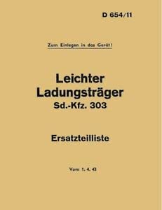 WWII German Goliath Sd.Kfz 303 tracked mine Sprengpanzer ILLUSTRATED Parts List