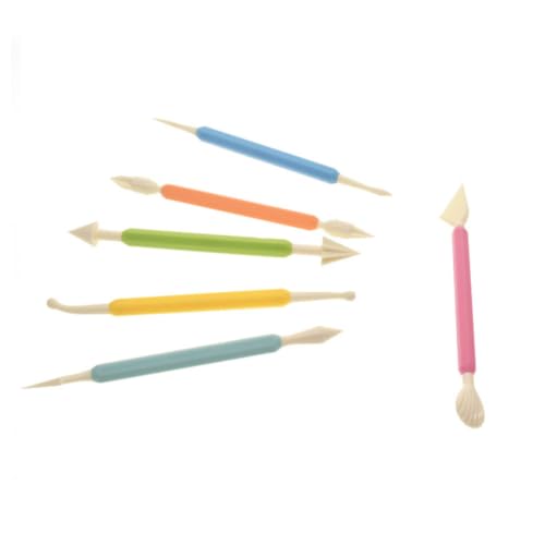 SKISUNO Kit D'outils de Pâtisserie et Modelage de Pâte à Sucre en ABS et PP 9 Pièces Création Artistique pour Décoration de Gâteaux et DIY