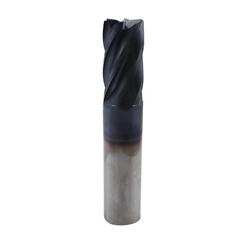 Image of 3 /4in Solid Carbide End Mill,Variable Helix, 6 Flute, Variable Geometry,AlCrN Coated Bits Tool for Medium Hardness Steel, Brass, Iron