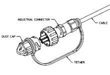 Fiber Optic Connectors INDUSTRIAL CONNECTOR R DUST CAP W/ TETHER