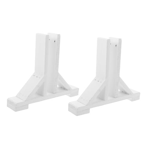 FUNOMOCYA 2 Stück Holzpfostensockel für Sichtschutzzäune Hecken Gartenzäune Zaunzubehör Kipphalterung Weiße Farbe