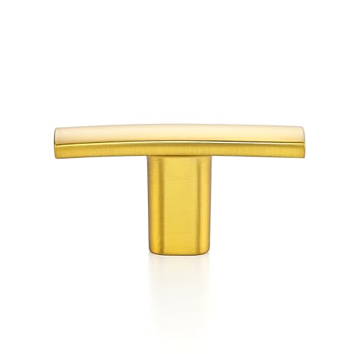 Image of Ravinte 30 Pack Cabinet Handles Brushed Brass Cabinet Pulls Kitchen Cabinet Handles,Curved Drawer Pulls in 1-3 /4 Inch Length with Single Hole Arch Kitchen Cabinet Hardware