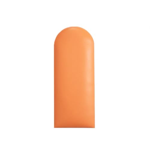 MUMUXIAO Panel de pared acolchado 3D anticolisión para niños, cabecero autoadhesivo tapizado, panel de pared para guardería, sala de juegos, protección decorativa (naranja, 20 x 50 cm)