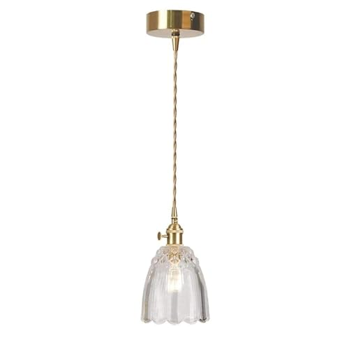 Suspension moderne en verre soufflé et finitions laiton de haute qualité