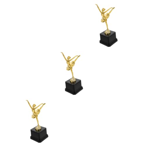 ABOOFAN 3 Peças Prata Estrela De Dança Explosão Troféu Pequeno Troféu Troféus De Dança Com Brinquedo