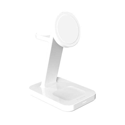 mophie Snap+ 3-in-1 Wireless Charge Stand Auricolare, Smartphone, Orologio intelligente Bianco USB Carica wireless Ricarica rapida Interno