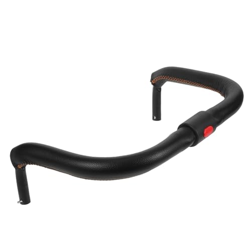 WRITWAA Barre de Sécurité pour Poussette Bébé Accoudoir Amovible en Cuir Confortable Accessoire de Protection Avant Anti-Glisse Compatible Multi-Marques Entretien Facile