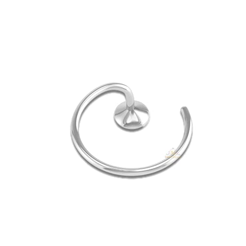 Image of SJ SHUBHAM JEWELLERS 92.5-925 Sterling Silver Round Shape White Cubic Zirconia Prong /Cup Setting Nose Pin Stud for Women Girls Size 2MM 3MM Size Pure Silver