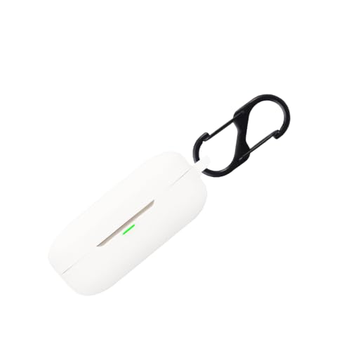 Image of WELCROS Soft Silicone Case Cover Compatible for Realme Buds Air 7 | 7 Pro (White, with Keychain)